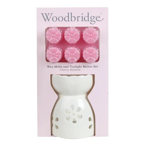 Woodbridge Wax Melts & Tealight Melter Set – Cherry Blossom - POT POURRI/AROMATHERAPY/OILS/DIFFUSER - Beattys of Loughrea