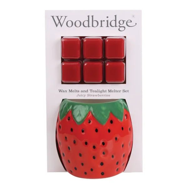 Woodbridge Wax Melts & Tealight Melter Set – Juicy Strawberry - POT POURRI/AROMATHERAPY/OILS/DIFFUSER - Beattys of Loughrea