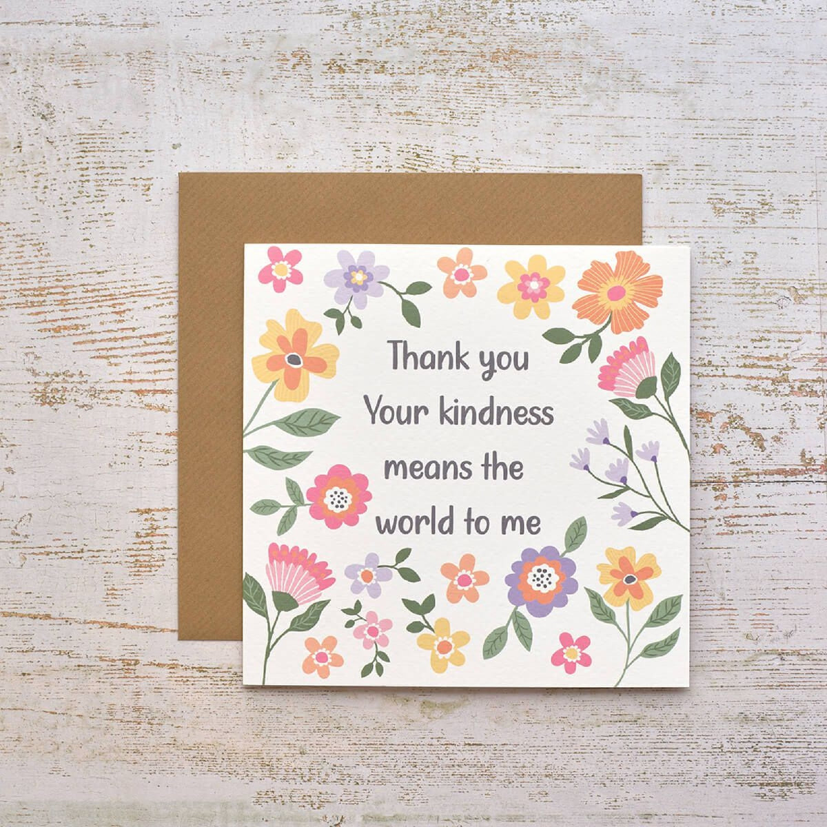 R13 BRIGHT AND BEAUTIFUL THANK YOU KINDNESS FLORAL CARD 4BR100