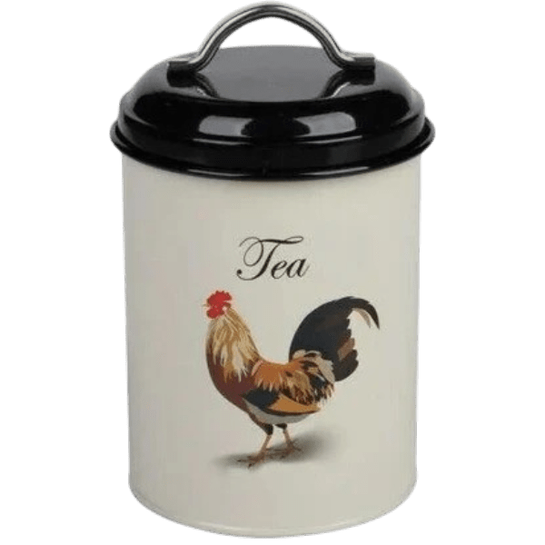 Tea Caddy – Cockerel - ENAMELWARE/JARS/TRAYS - Beattys of Loughrea