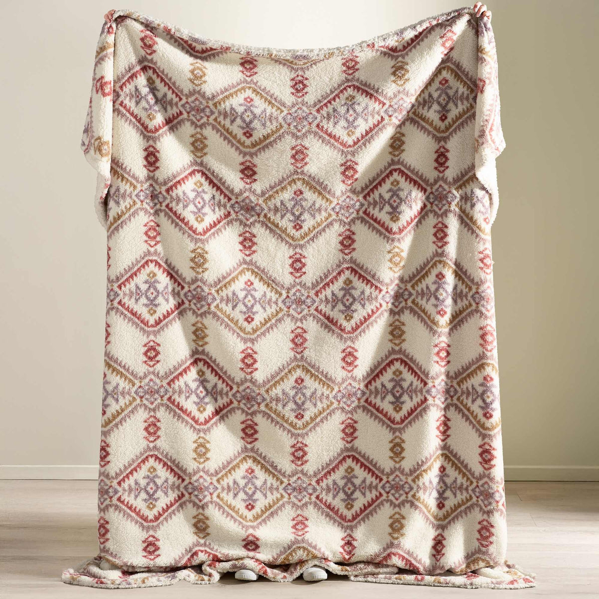 Navajo Fleece Natural Throw
