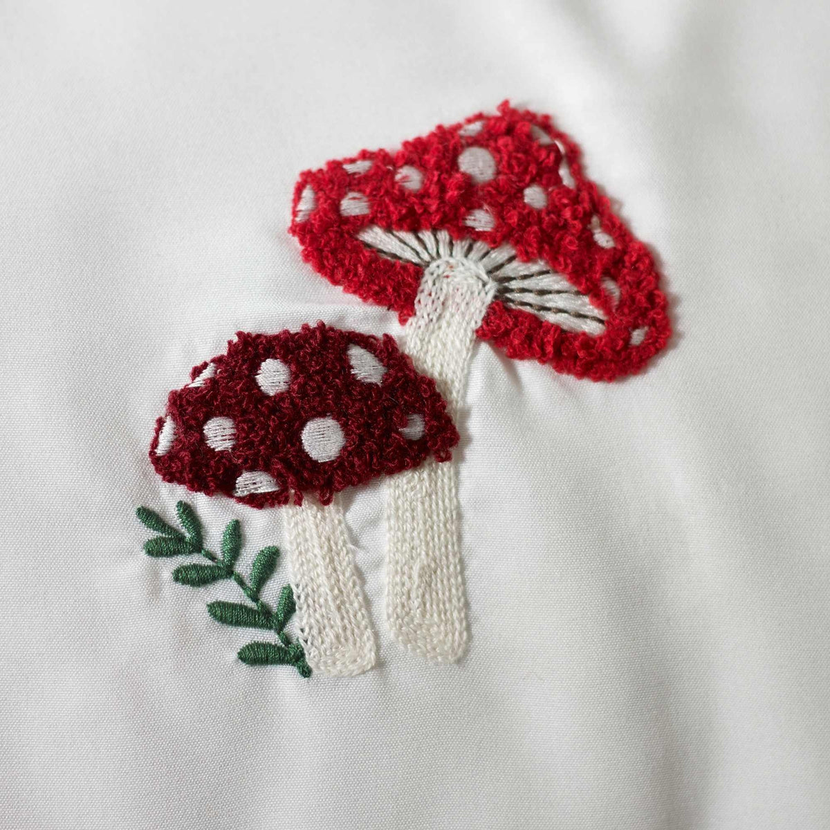 Woodland Crochet White Duvet Cover Set - Double