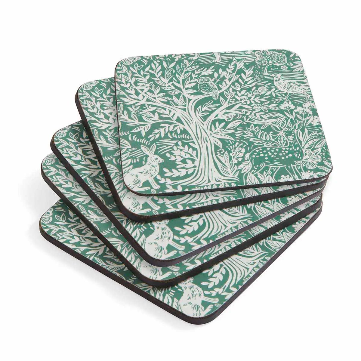 Pimpernel Tapestry Sage Set of 6 Coasters 10.5cm - TABLEMATS/COASTERS - Beattys of Loughrea
