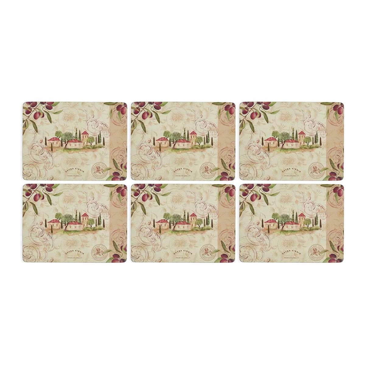 Pimpernel Olive Orchard Set of 6 Placemats 30.5cm x 23cm - TABLEMATS/COASTERS - Beattys of Loughrea