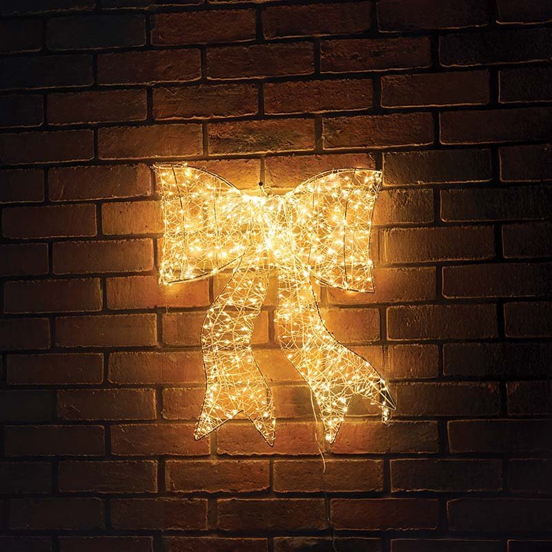 650 LED Galaxy Bow – Warm White 40cm (Low Voltage) - XMAS ROOM DECORATION - LIGHT UP - Beattys of Loughrea
