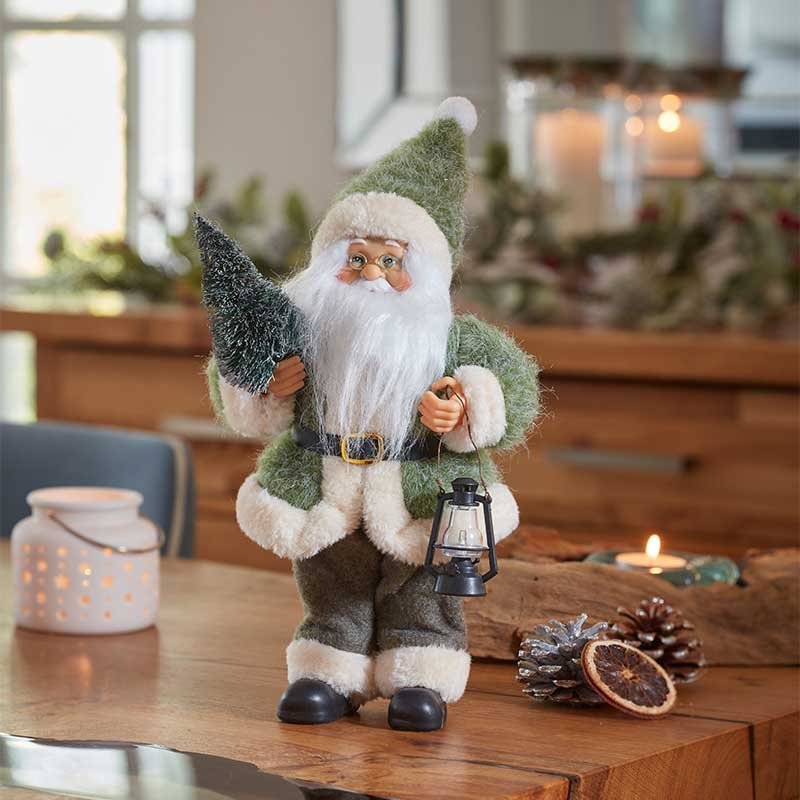 Sage Santa Traditional Standing Christmas Figurine – 25cm - XMAS SOFT DECOS - Beattys of Loughrea