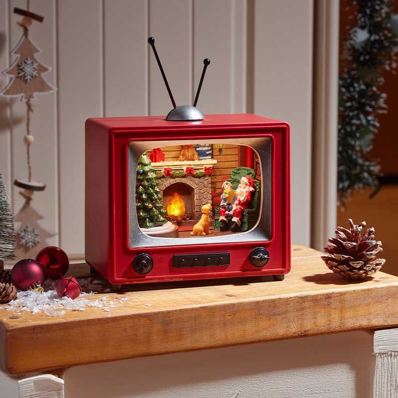 Noel-o-Vision! Vintage TV Animated Musical SnowScene – 16cm