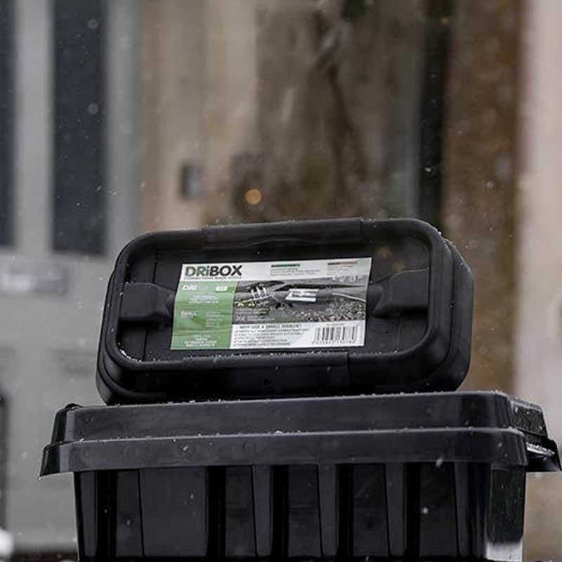 DRiBOX Large Weatherproof Outdoor Electrical Connection Box – Black - EXTENSION LEADS/SOCKETS - Beattys of Loughrea