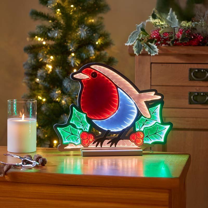 RobinFinity 40cm Double-Sided LED Infinity Mirror Light - XMAS ROOM DECORATION - LIGHT UP - Beattys of Loughrea