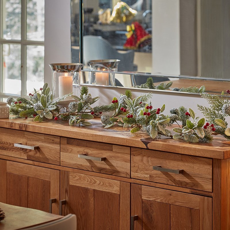FrostBerry Decorated Christmas Garland – 180cm - XMAS GARLANDS - Beattys of Loughrea