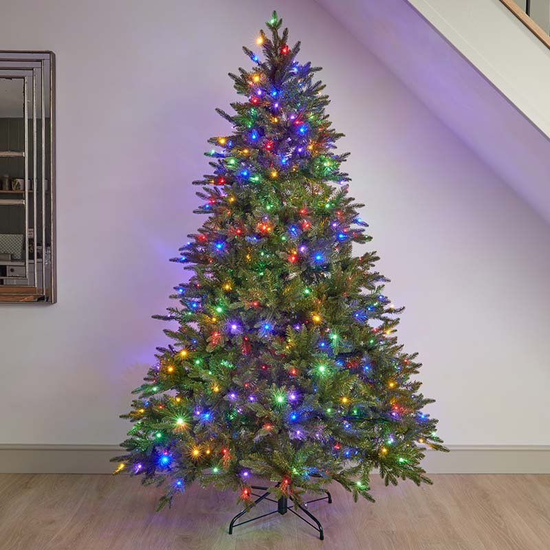 7ft InLit Noble King Conifer Pre-Lit Artificial Christmas Tree - XMAS TREE F/O LIGHT UP - Beattys of Loughrea