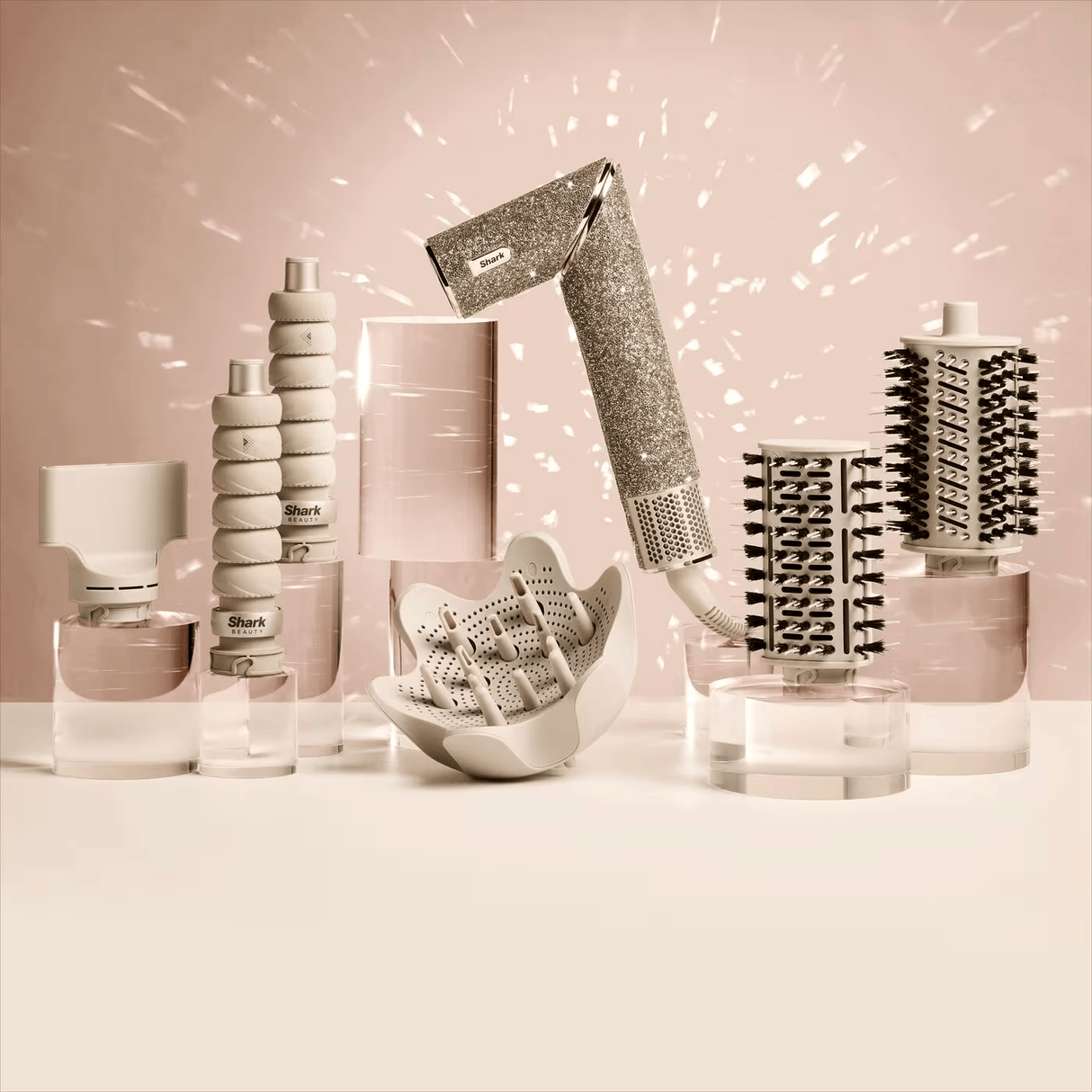 Shark FlexStyle Sparkle – Champagne Diamond Limited Edition 5-in-1 Air Styler & Hair Dryer Gift Set