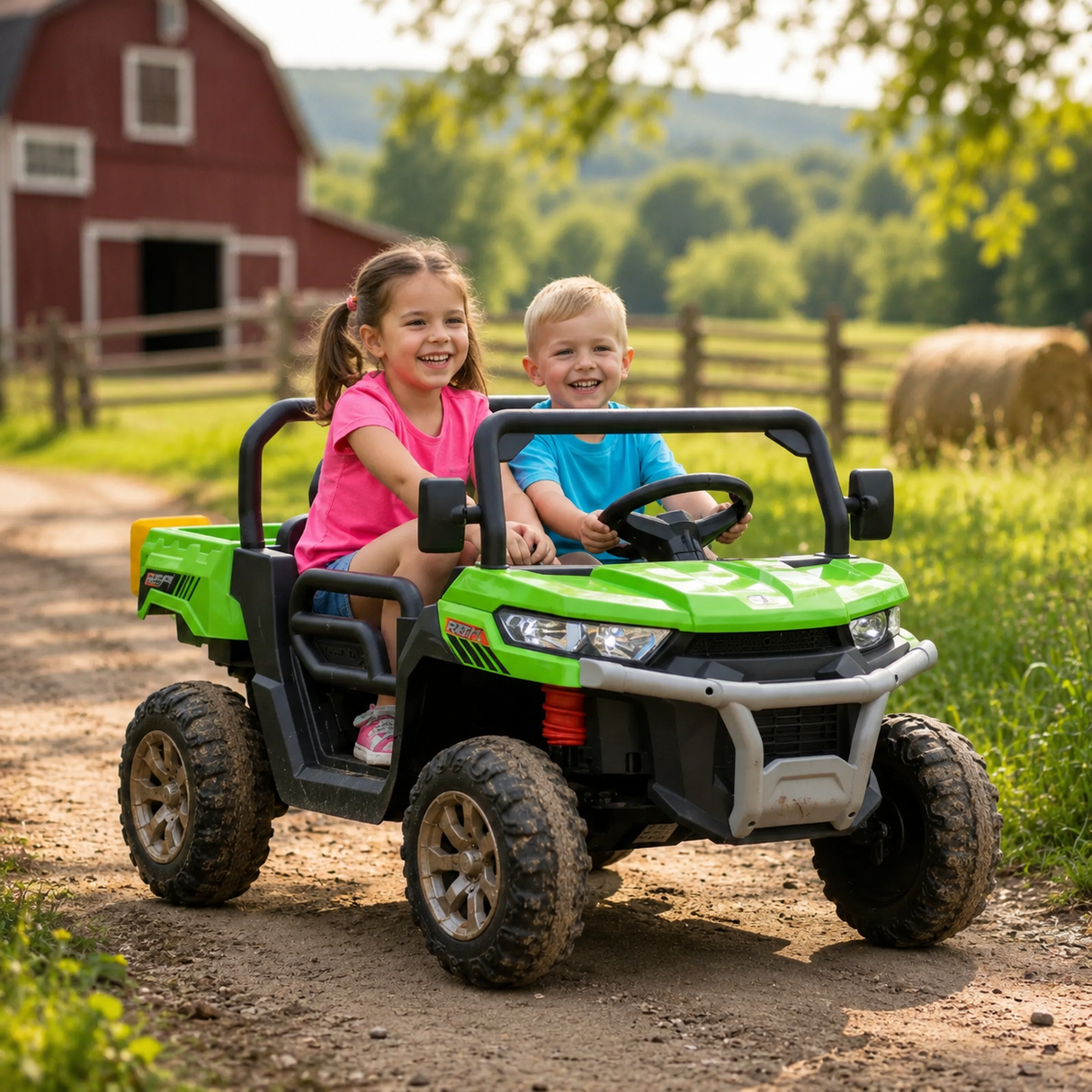 AgriBuddy With Rear Tipper 12V Electric Ride On Buggy Green - BATTERY OPERATED RIDE ONS - Beattys of Loughrea