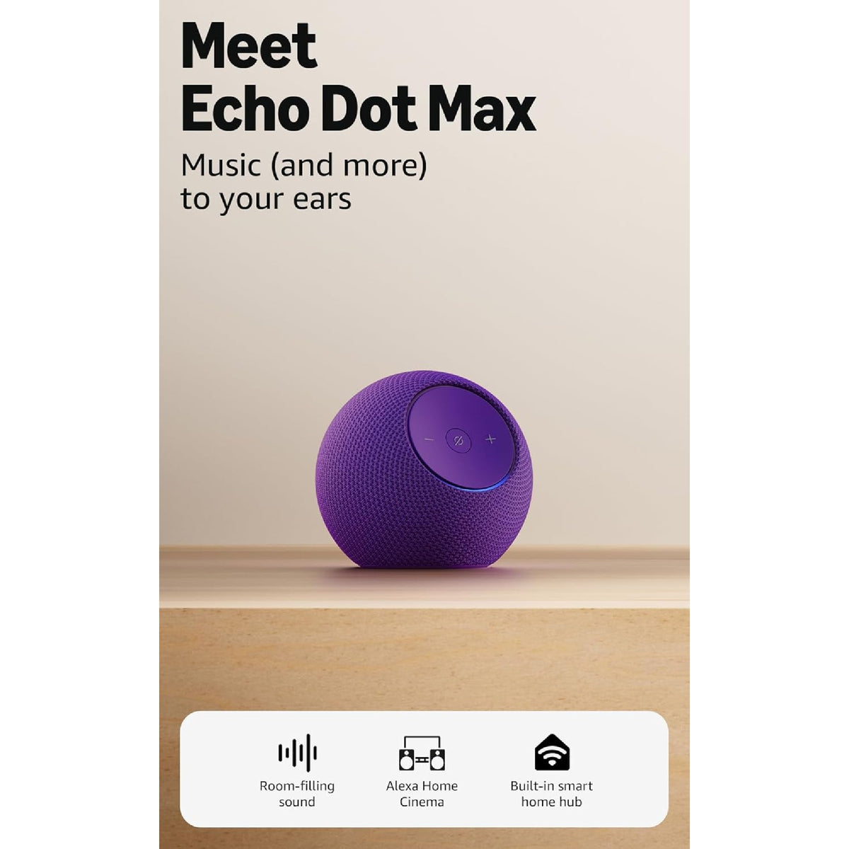 Amazon Echo Dot Max (2025) - Amethyst Smart Speaker with Alexa