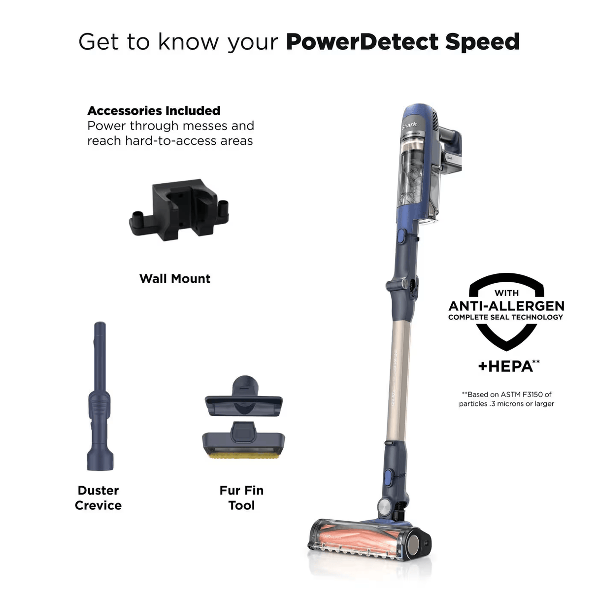 Shark PowerDetect Speed Cordless Vacuum – Ultramarine IA1241UKT