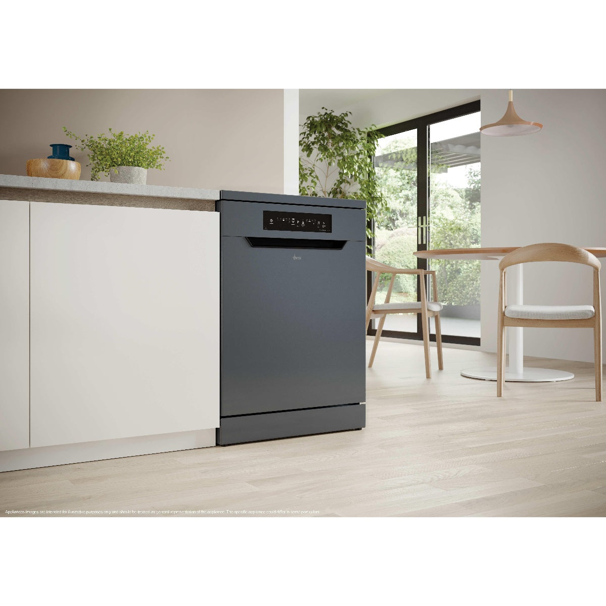HOOVER HFP4C7E0A-80 GRAPHITE FREESTANDING DISHWASHER 15PL C HFP4C7E0A-80