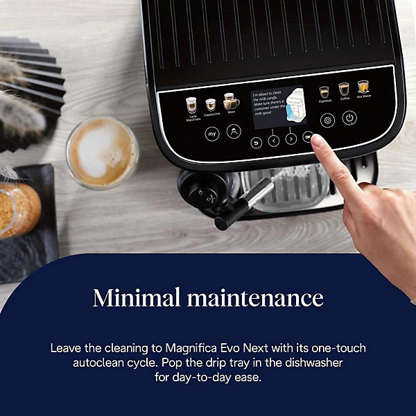 De'Longhi Magnifica Evo Next Bean to Cup Coffee Machine - Black - ECAM310.60.B
