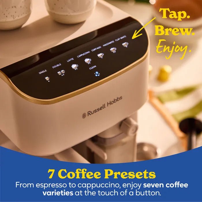 Russell Hobbs Cafe Genie Espresso Machine - 28760 - COFFEE MAKERS / ACCESSORIES - Beattys of Loughrea