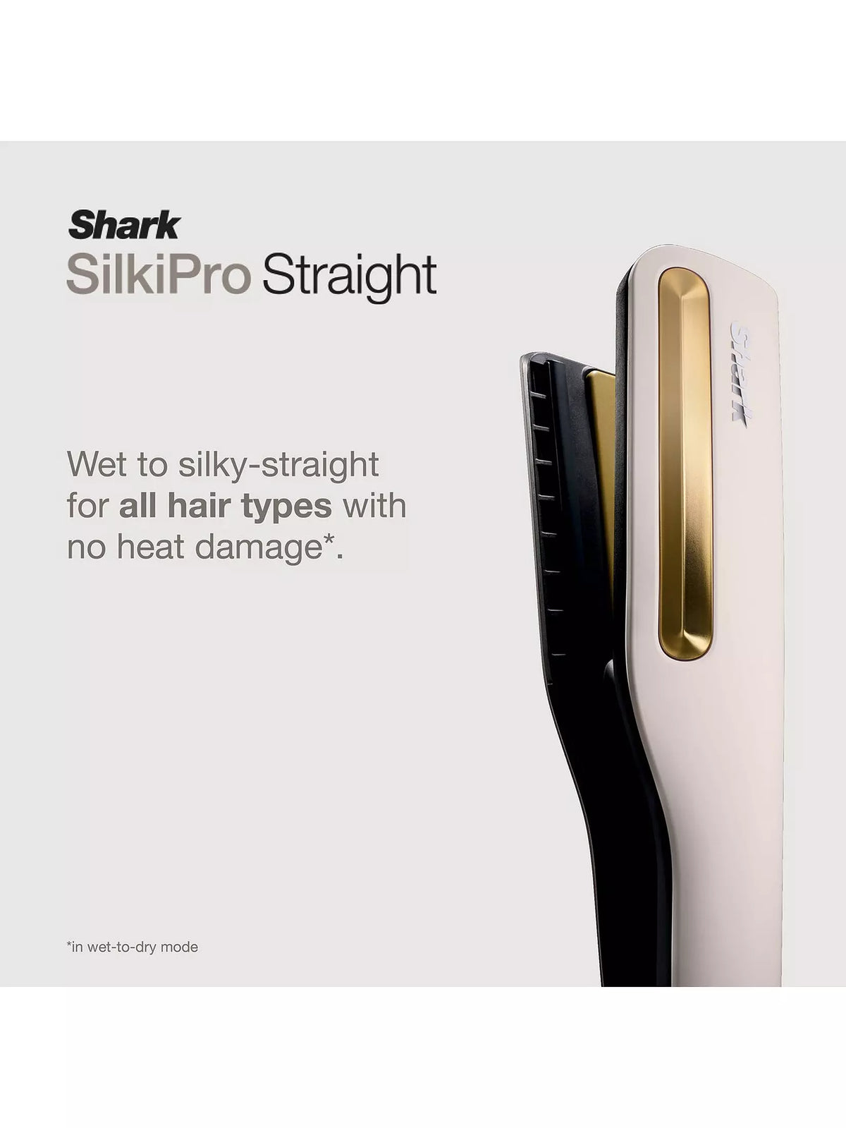 Shark SilkiPro Straight Hair Straightener and Dryer, Mocha Silver HT401UKSL