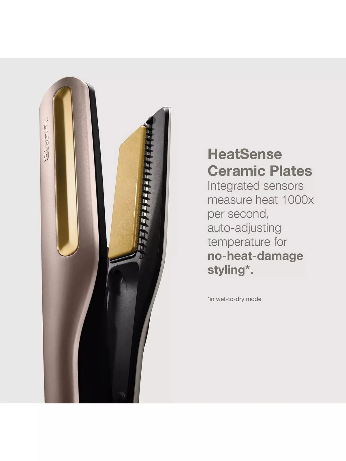Shark SilkiPro Straight Hair Straightener and Dryer, Mocha Silver HT401UKSL - CURLERS/CRIMPERS/STRAIGHTENERS - Beattys of Loughrea