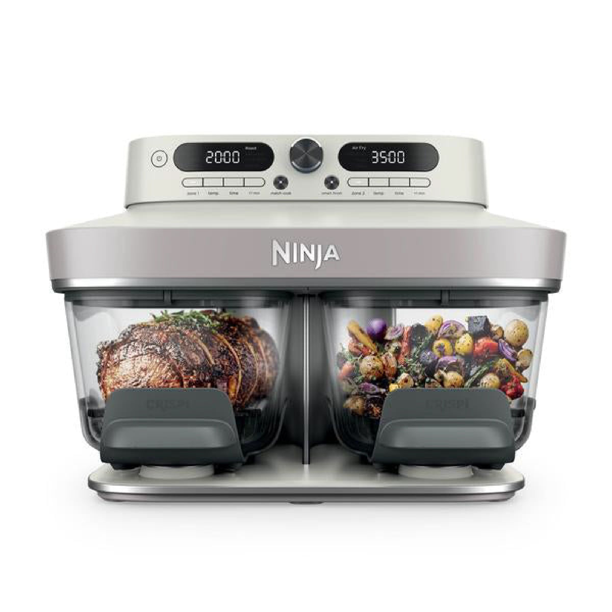 Ninja CRISPi DualZone 8-Function Glass Air Fryer - Bone (DD102UKIV2)