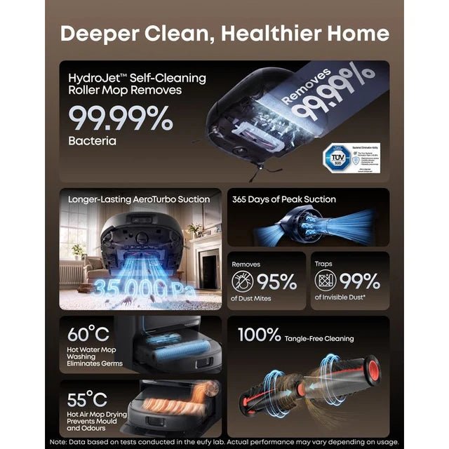 eufy Robot Vacuum Omni E35 with All-in-One Station, Black - ROBOT VACUUM CLEANER - Beattys of Loughrea