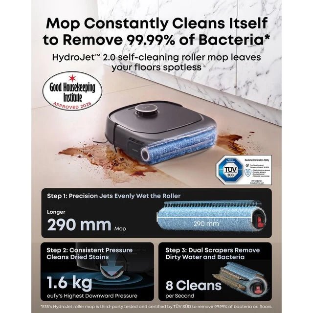 eufy Robot Vacuum Omni E35 with All-in-One Station, Black - ROBOT VACUUM CLEANER - Beattys of Loughrea