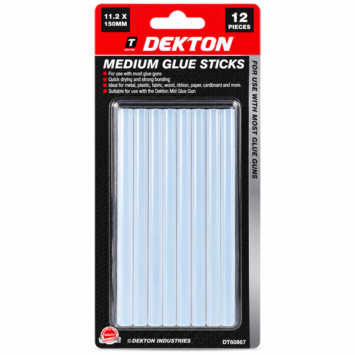 Dekton Glue Sticks 11.2 x 150mm, Pack of 12 - GLUE/WOOD GLUE - Beattys of Loughrea
