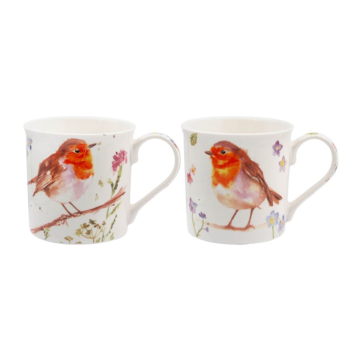 Jennifer Rose Robins Mugs, Set of 2