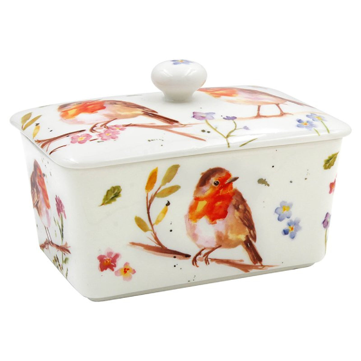 Robin Butter Dish – Jennifer Rose Design - General Loose Ware - Beattys of Loughrea