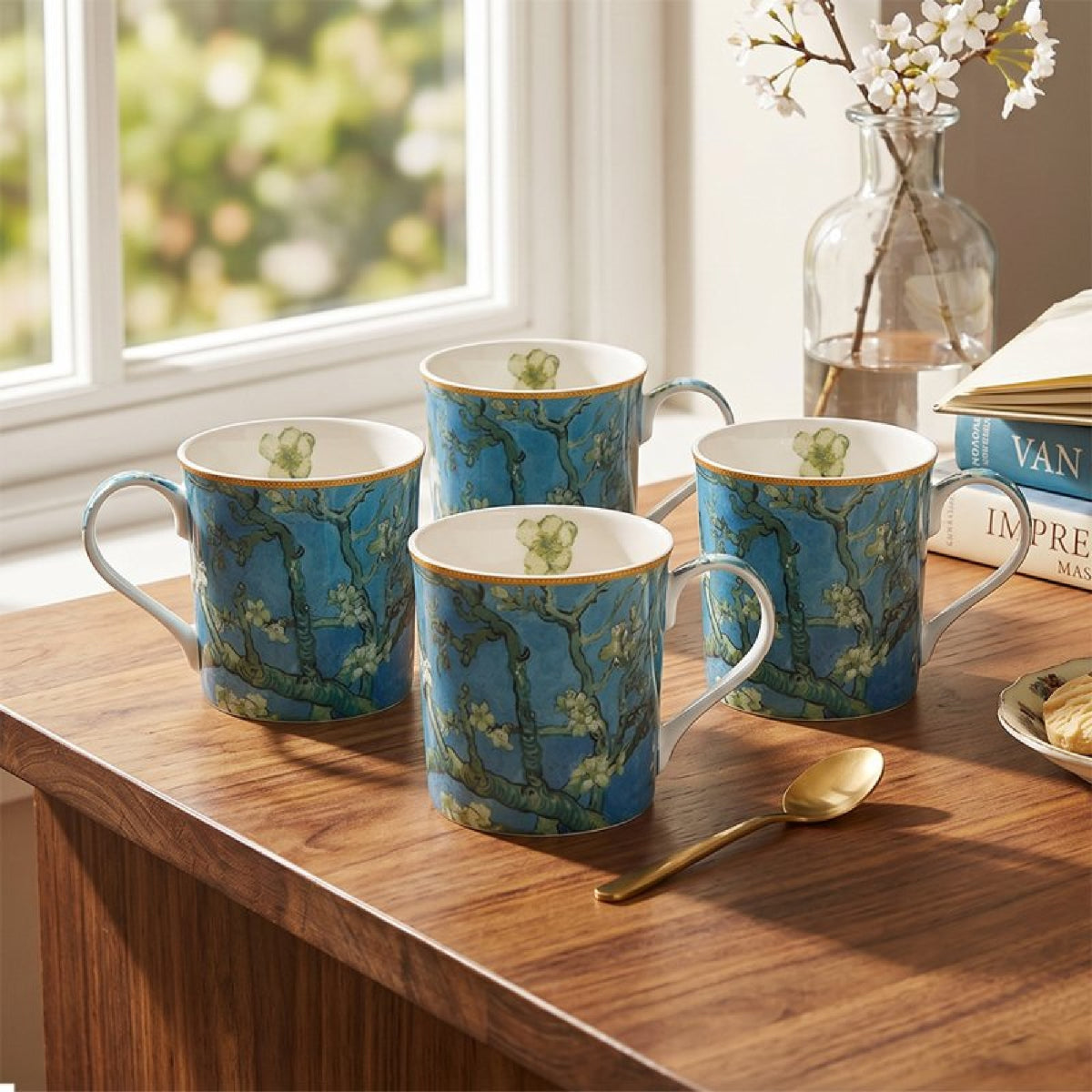 Almond Blossom Mugs, Set of 4 – Vincent van Gogh - GENERAL LOOSE WARE - Beattys of Loughrea