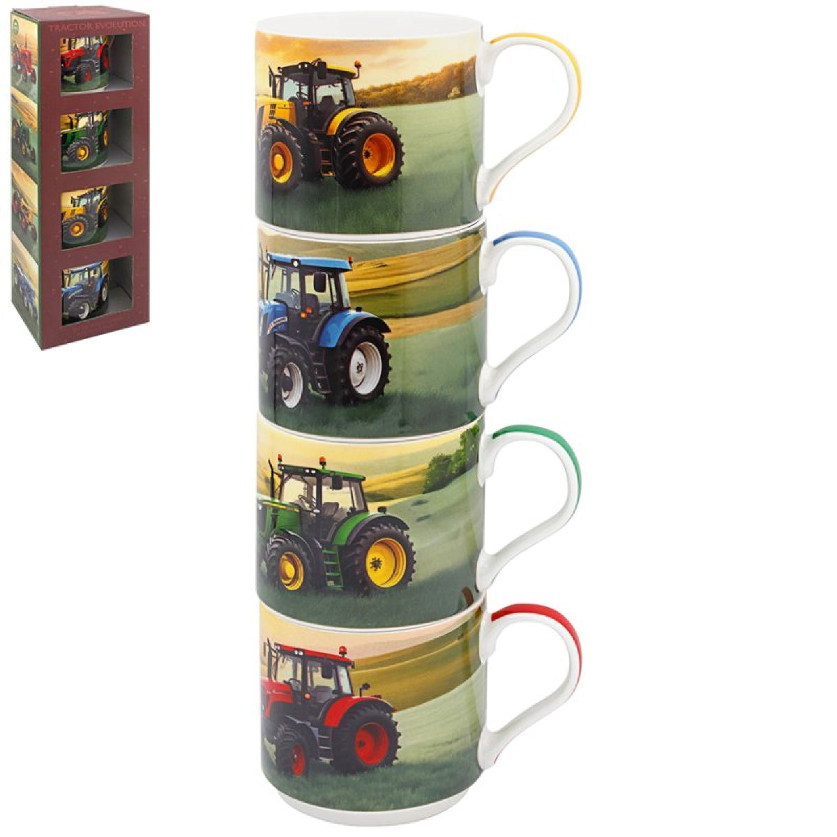 Tractors Stacking Mugs, Set of 4 - MUG SETS - Beattys of Loughrea