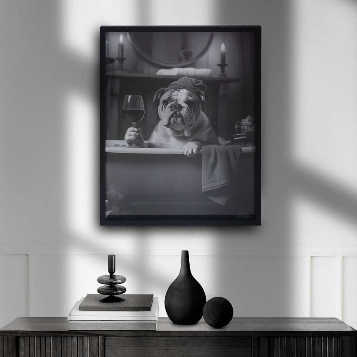 Bulldog Wall Art, 45 x 60cm - PICTURES, PAINTINGS - Beattys of Loughrea