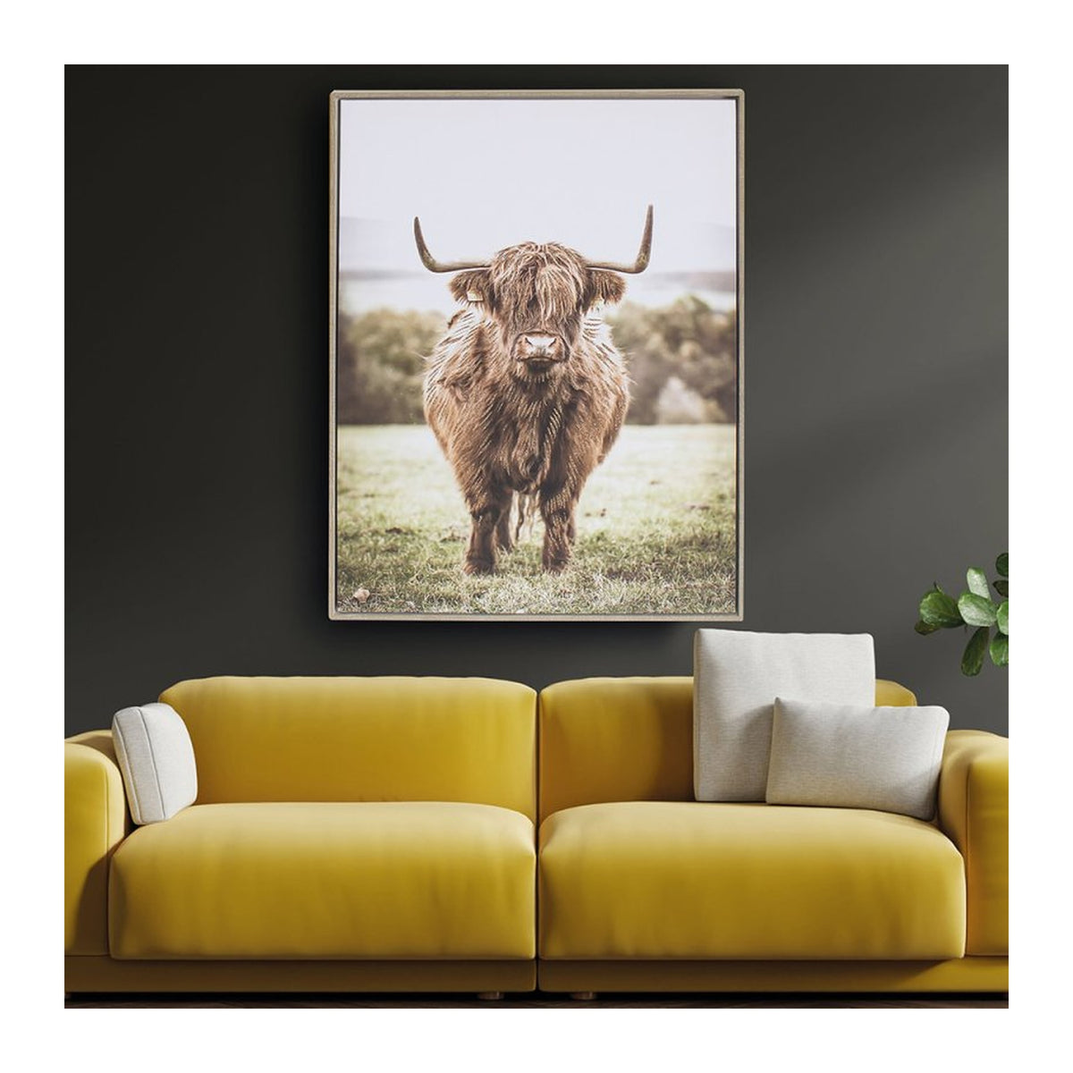 Highland Cow Wall Art, Portrait 50 x 70 cm