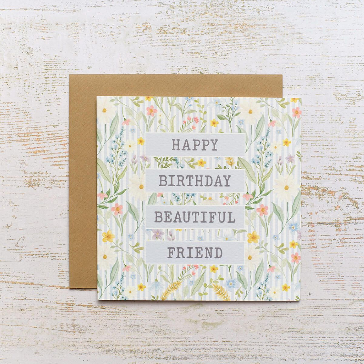 R13 GARDEN IMPRESSIONS HAPPY BIRTHDAY BEAUTIFUL FRIEND CARD 4GI104