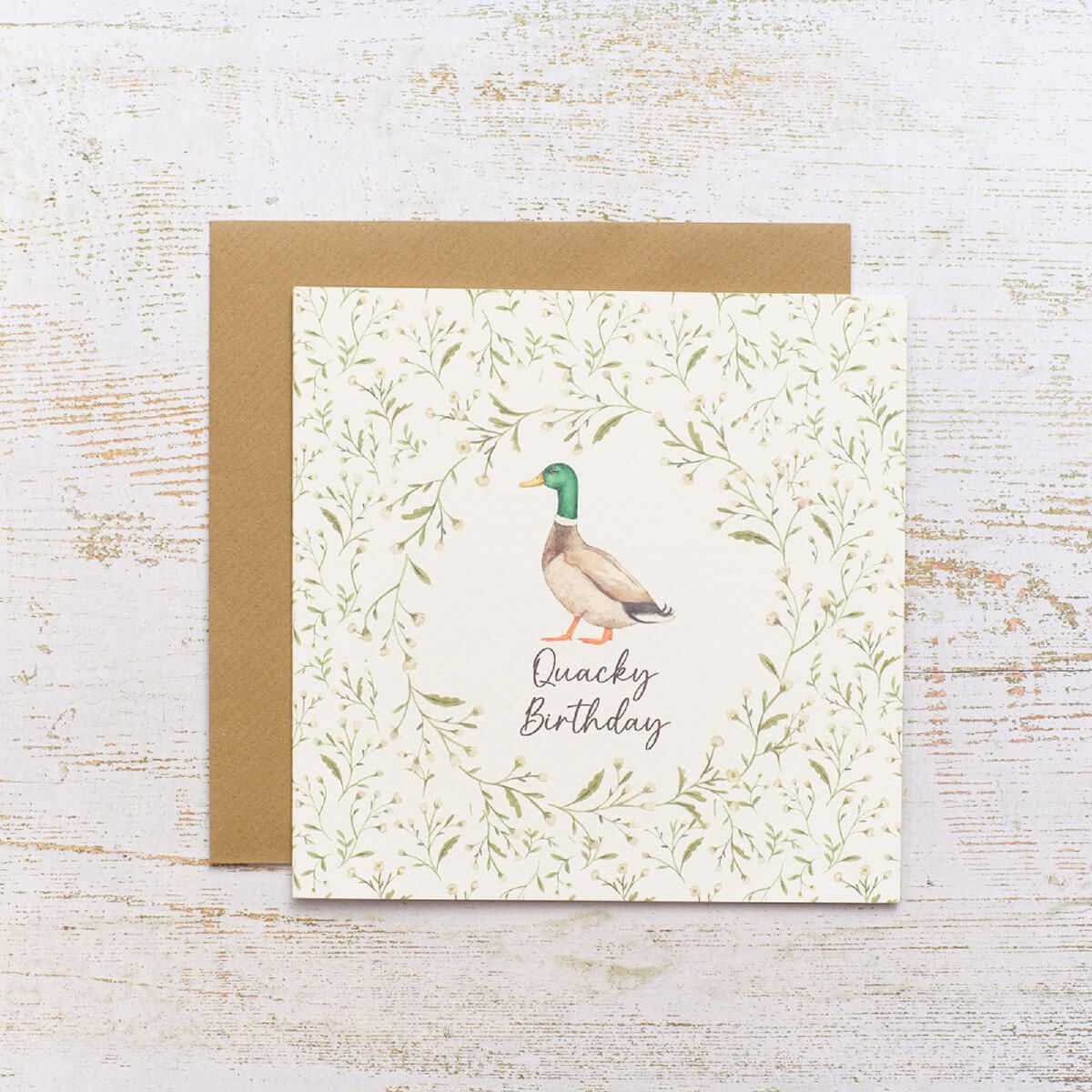 R13 WOODLAND COTTAGE QUACKY BIRTHDAY CARD 4WC105
