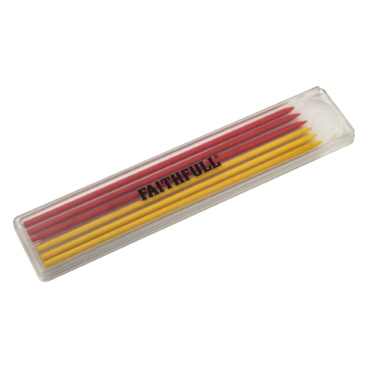Faithfull Pencil Marking Refill Pack, Red & Yellow - 6 Piece