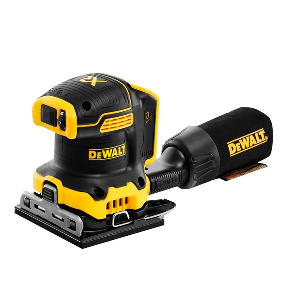 DEWALT 18V XR B/LESS 1/4 SHEET ORB SANDER BARE DEWDCW200N - SANDERS - Beattys of Loughrea