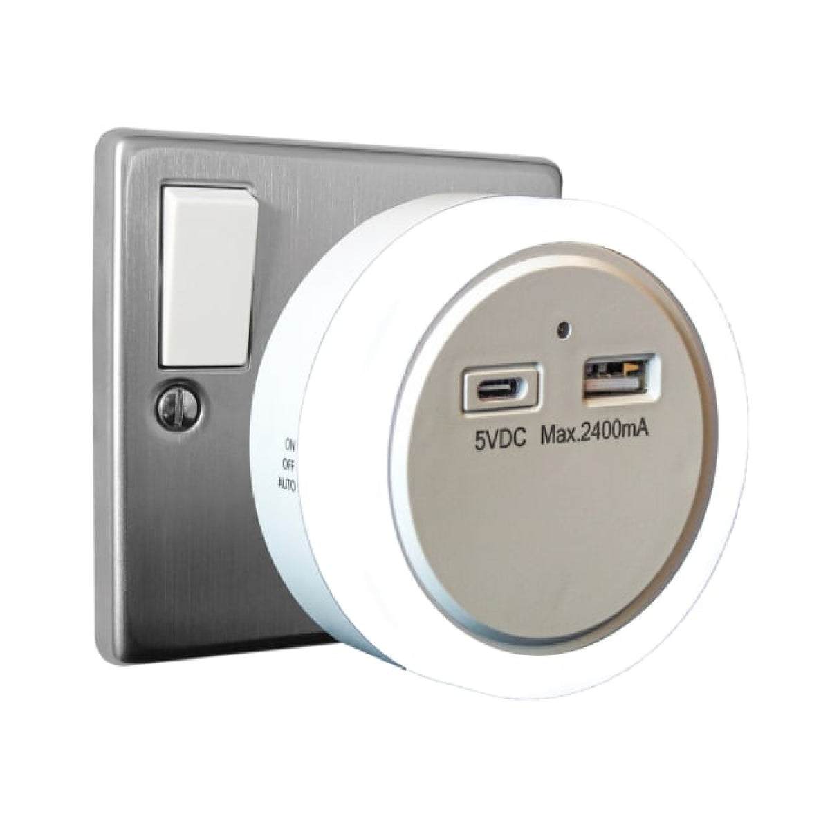 Uni-Com Night Light with USB-A and USB-C Charging