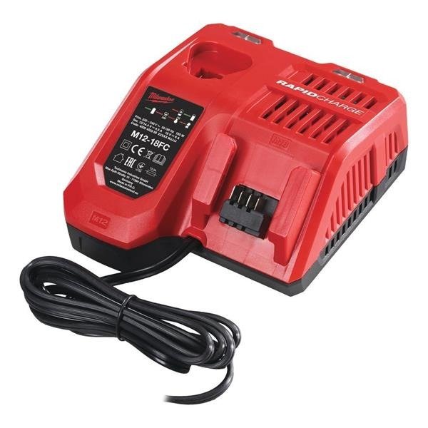 Milwaukee 12 - 18v Twin Port Rapid Battery Charger - M12 - 18FC - BATTERY CHARGERS - Beattys of Loughrea