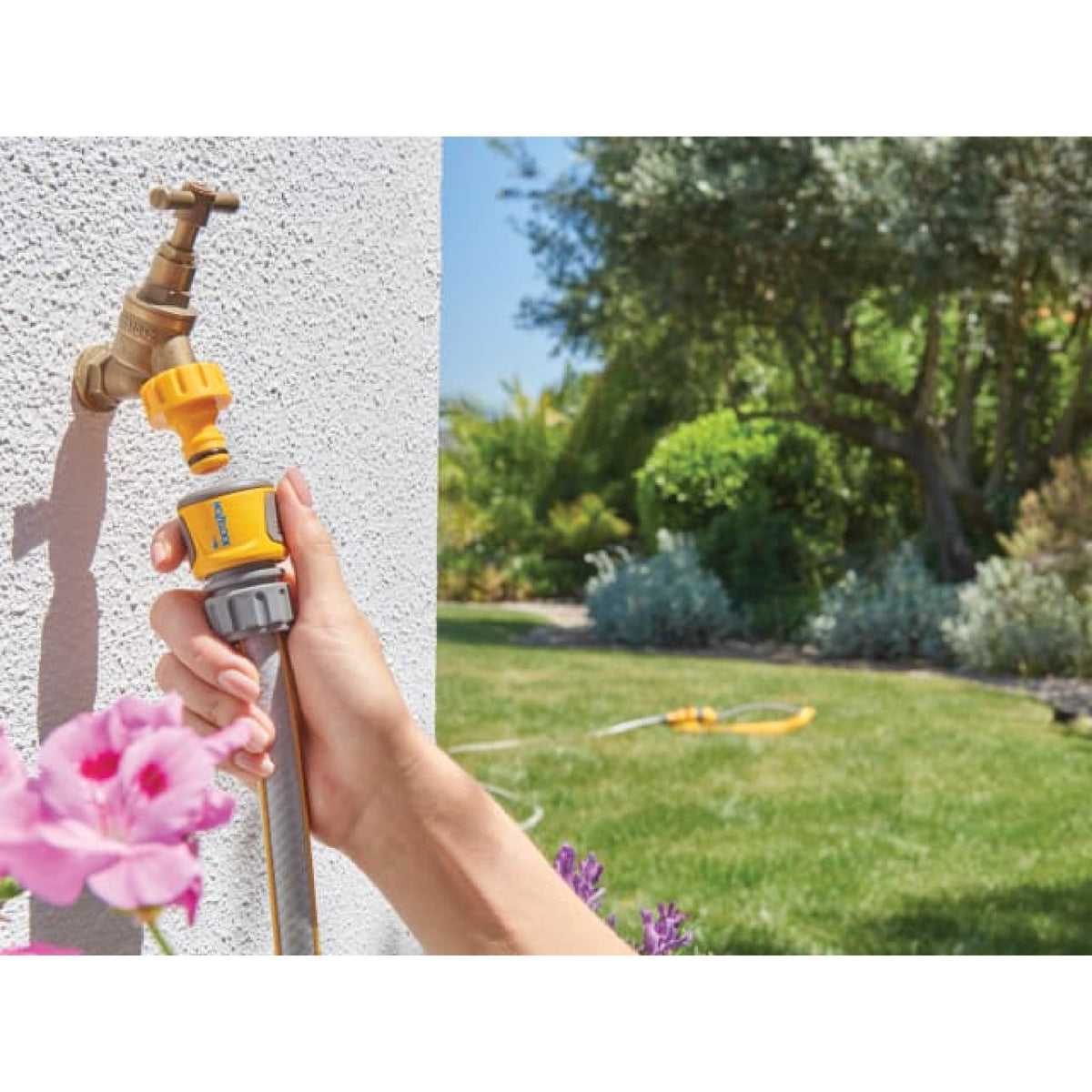 Hozelock Threaded Tap and Soft Touch Hose End Connector Set