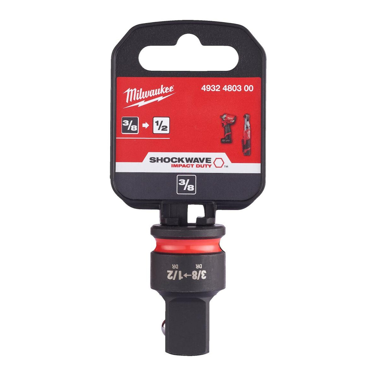 Milwaukee Impact Socket Adaptor 3/8" to 1/2" 4932480300 - SOCKETS - Beattys of Loughrea
