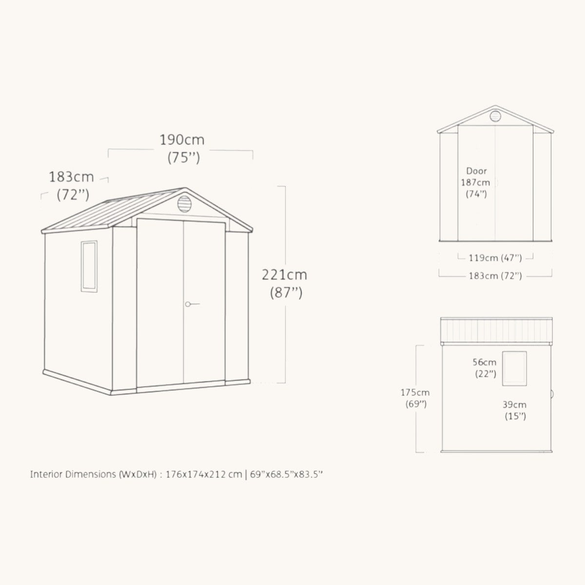Keter Darwin Shed – 6ft X 6ft - METAL SHEDS - Beattys of Loughrea