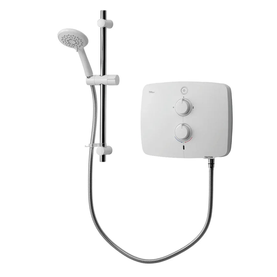 Triton T90ER Pumped Electric Shower 9.0kW White