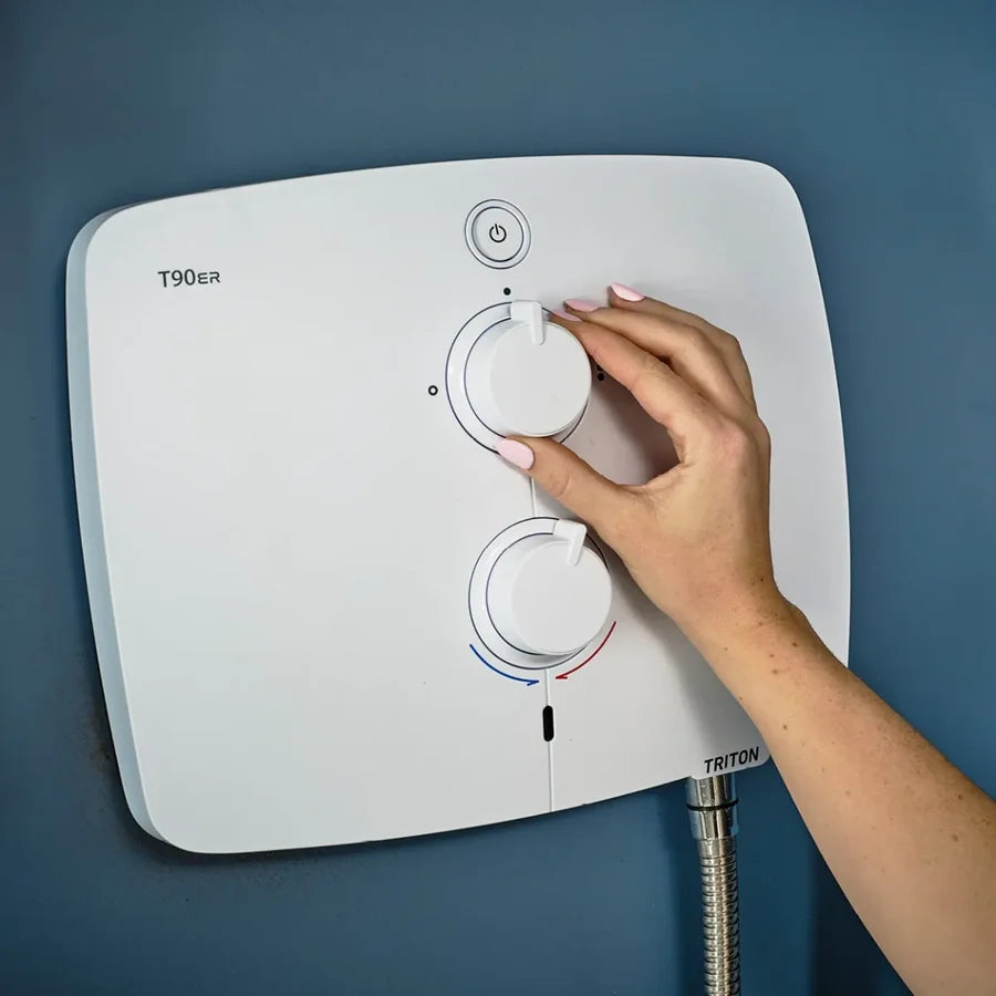 Triton T90ER Pumped Electric Shower 9.0kW White
