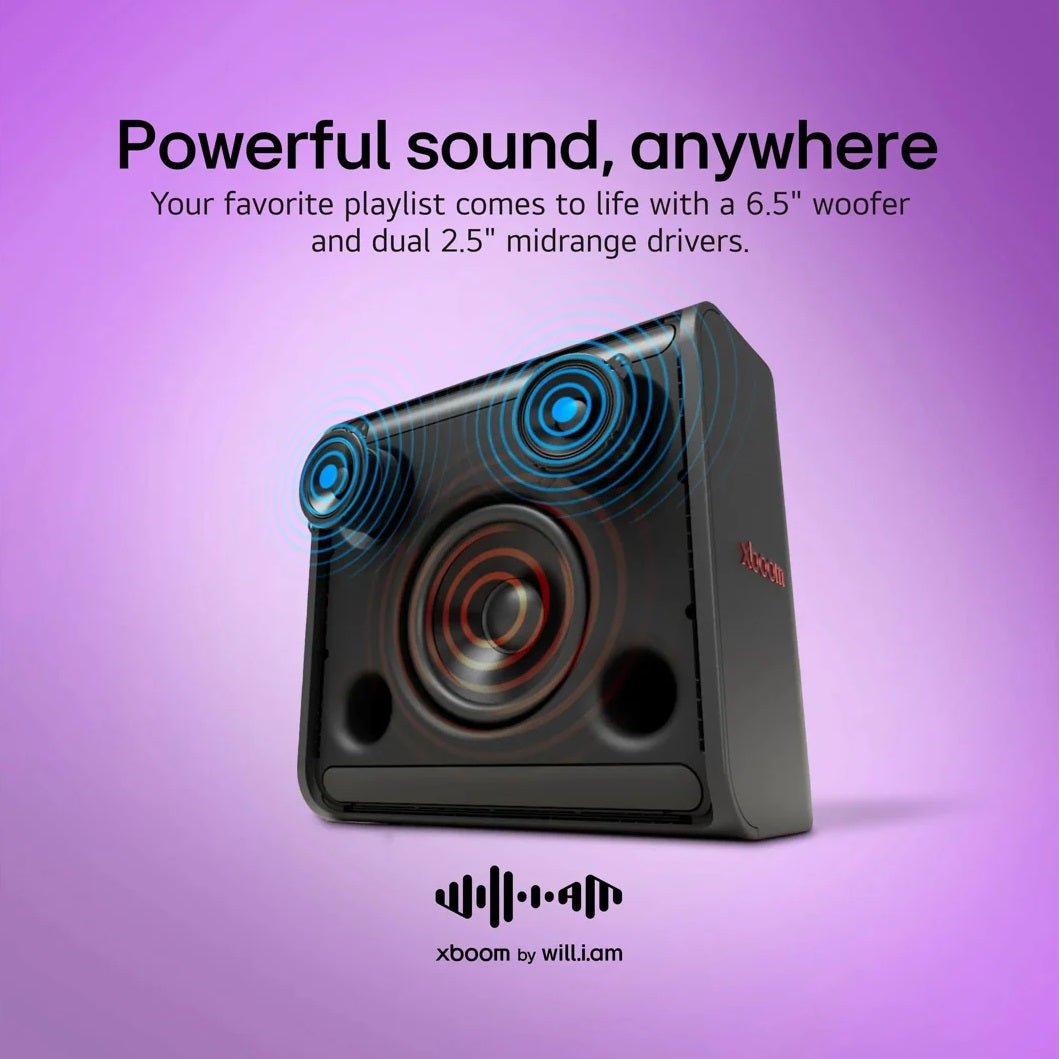 LG XBOOM STAGE 301 will.i.am Signature Bluetooth Speaker | Black - SPEAKERS HIFI MP3 PC - Beattys of Loughrea