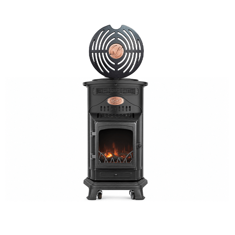 Sahara Provence 6kW Hybrid Gas and Electric Stove, Black - GAS HEATERS - Beattys of Loughrea