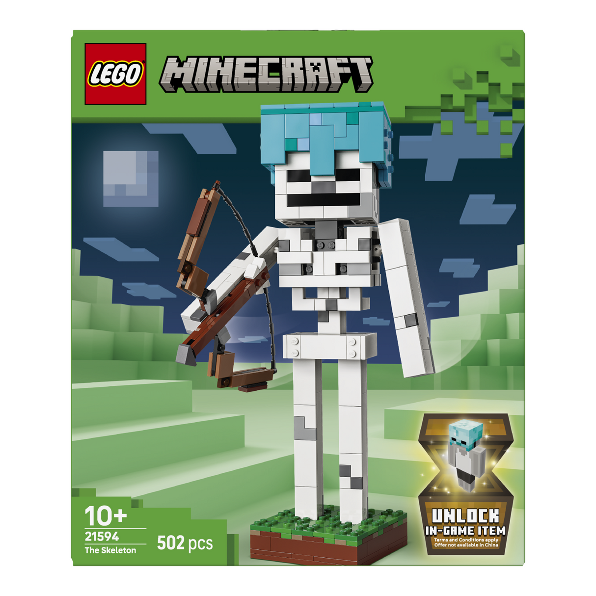 LEGO® Minecraft® The Skeleton Gaming Decor Toy 21594