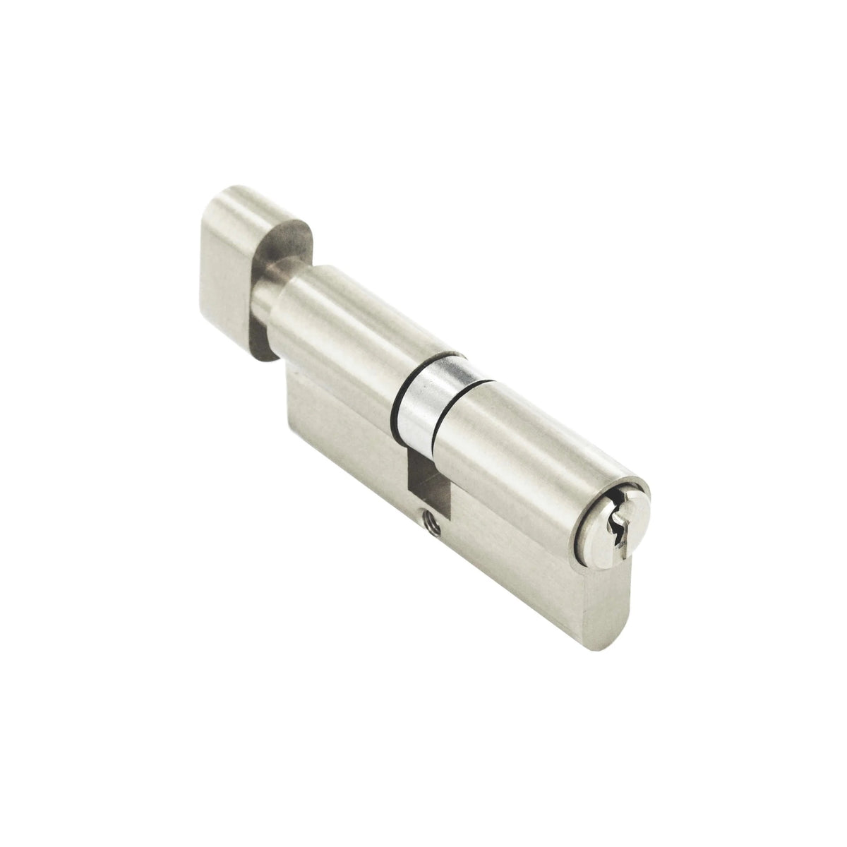 Doorworks 6-Pin Euro Thumbturn Cylinder, 35:10:35 (80mm) Satin Nickel - LEVER HANDLES/SUFFOLK LATCH - Beattys of Loughrea