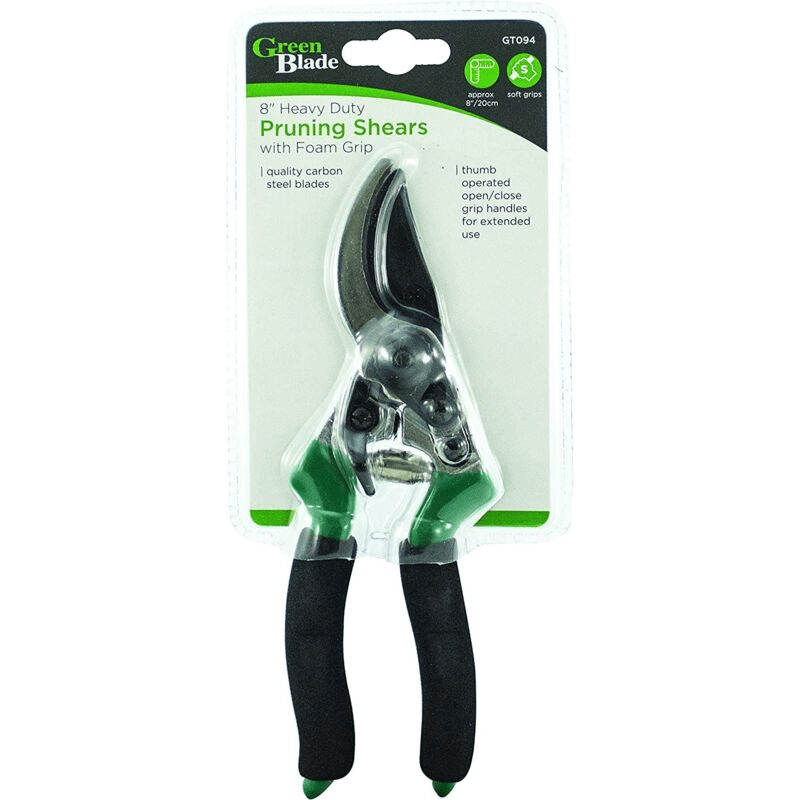 Green Blade 8" Heavy Duty Pruning Shears With Soft Grips - PRUNING - Beattys of Loughrea